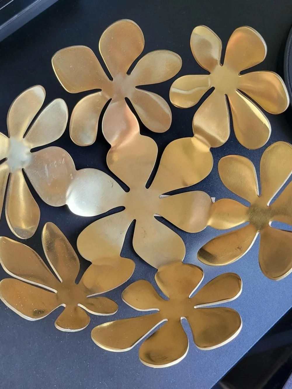 IKEA Stockholm Gold Floral Metal Bowl